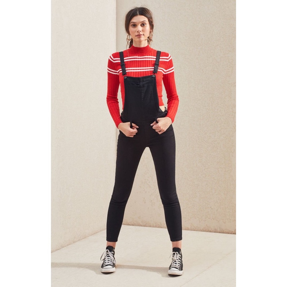 PacSun Skinny Black Overalls